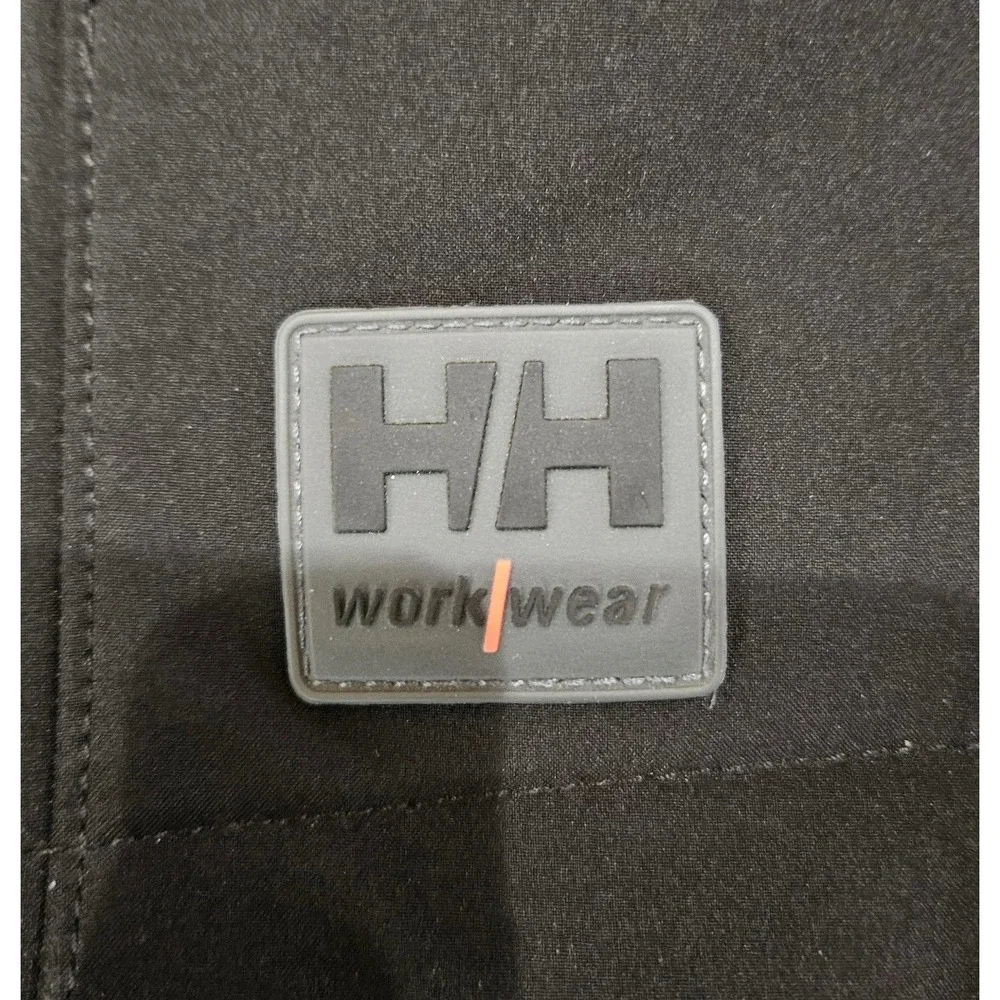 Helly Hansen Workwear Jacket Mens M Black Softshell Fleece GTI Logo